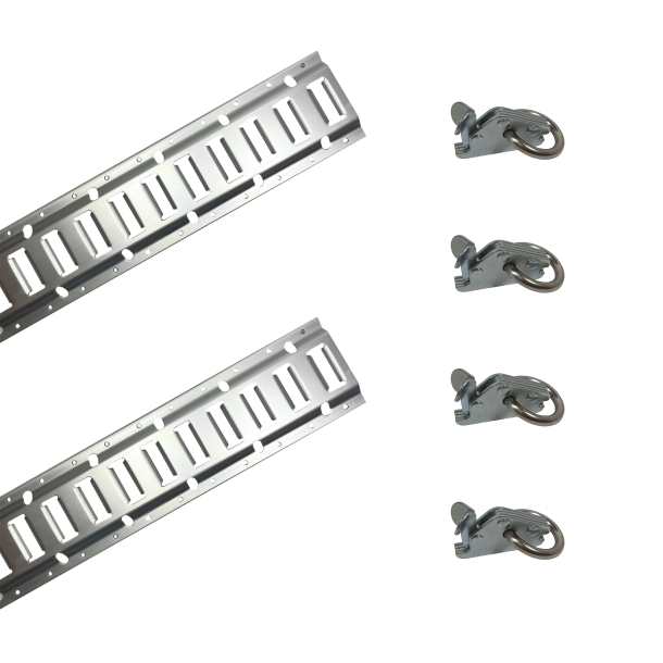 E-TRACK / LASTLSSKENA SATS I ALUMINIUM MED KLMMOR
