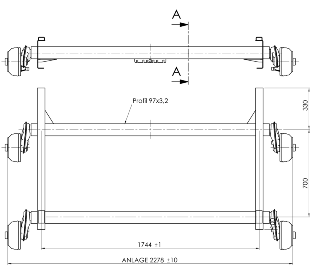 ALKO TANDEM AKSEL 2500KG 5X112 A1744 C2278