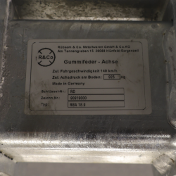 Universalachse - einstellbares C-Ma� 1650 - 2170 mm mit Bremse 1800 kg 5x112 ("BPW") - Linke Seite