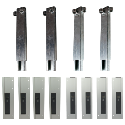 Komplet hj�rnestolpes�t til Variant Proline - 4 hj�rnestolper + 8 integrerede alu lukkere