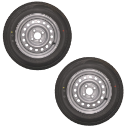 Vinterhjul 155R13C 4x100 - 91N/600 kg - Venstre + H�jre
