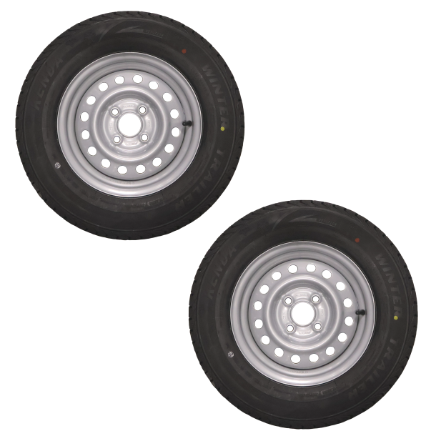 Vinterhjul 165R13C 4x100 - 96N/710 kg - Venstre + H�jre
