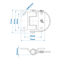 HNGSEL TIL KLAP 73 x 71 mm