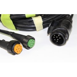 8-POLIGT KABELSET 10 M. - 7,5 M RETUR 13-POLIG KONTAKT ASPCK