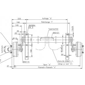 KNOTT AKSEL 1350KG 5X112 B:1500 C:1950 - 6A4095