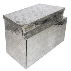 ALU WERKZEUGKASTEN MIT GASDRUCKDMPFER IM DECKEL - 600 x 300 x 350 mm