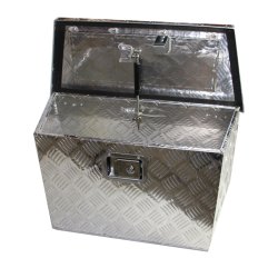 ALU WERKZEUGKASTEN MIT GASDRUCKDMPFER IM DECKEL - 600 x 300 x 350 mm