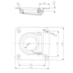 UNTERLEGPLATTE + SPANNRING FR EINGEBAUTE MONTAGE  FEUERVERZINKT