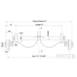 KNOTT AKSEL 1050KG 4X100 B:1100 C:1550