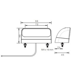KENNZEICHENLEUCHTE LED REGIPOINT II + DC KABEL